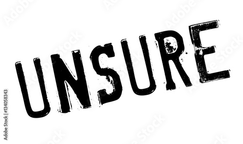 Unsure rubber stamp. Grunge design with dust scratches. Effects can be easily removed for a clean, crisp look. Color is easily changed.