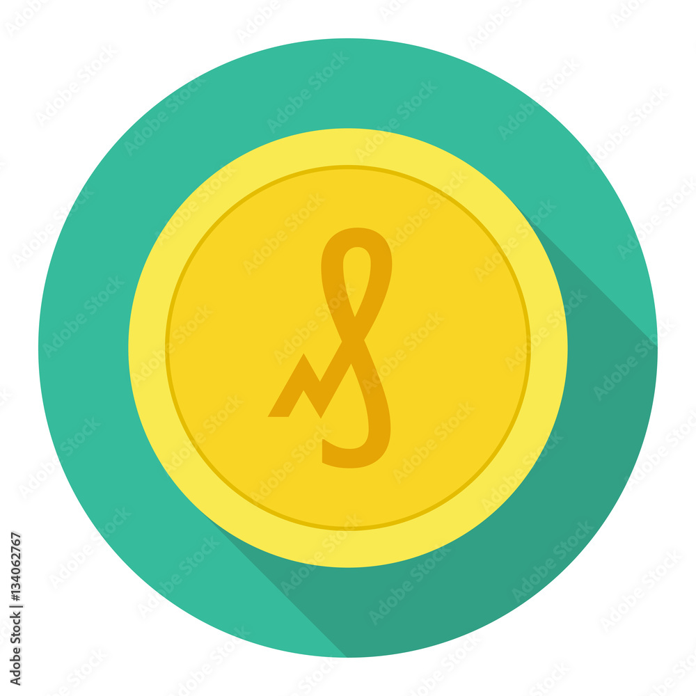 Money currency icon. Coin with Pfennig sign vector illustration. Money currency icon. Coin with Pfennig sign vector illustration.