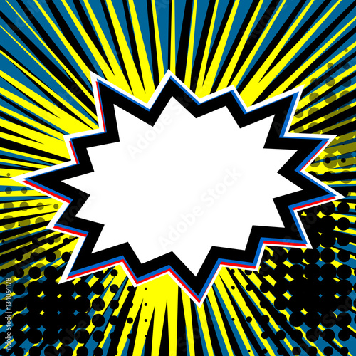 Empty comic dot speech bubble