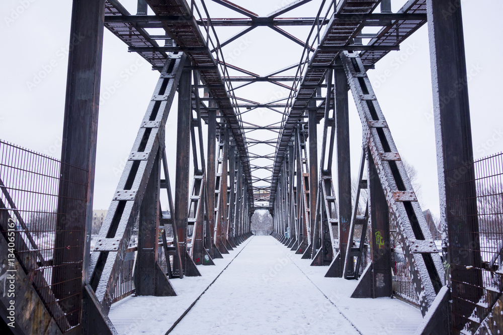 Magdeburg - Hubbrücke im Winter Magdeburg - Hubbrücke im Winter
