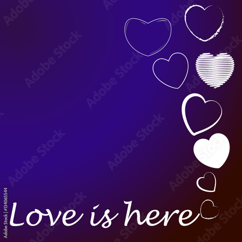 love and happiness themed heart set
