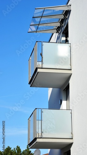 Balkon an Haus-Front