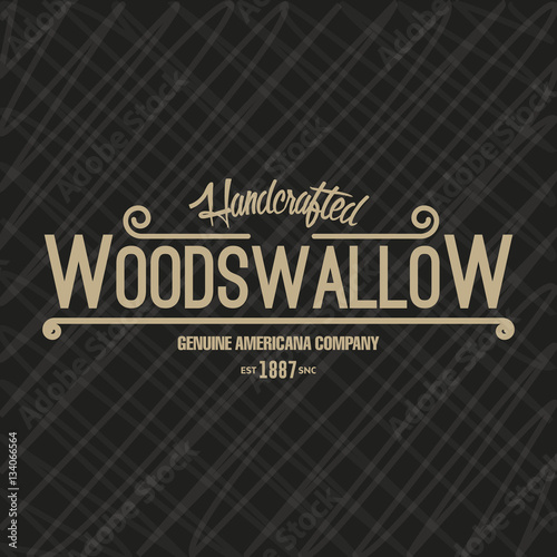 Carpenter Design Element in Vintage Style for Logotype, Label, Badge, T-shirts and other design. Carpentry Retro vector illustration.
