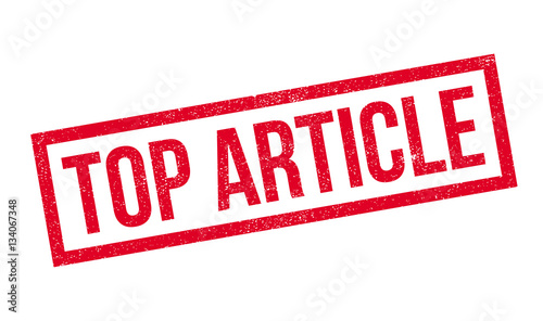 Top Article rubber stamp. Grunge design with dust scratches. Effects can be easily removed for a clean, crisp look. Color is easily changed.