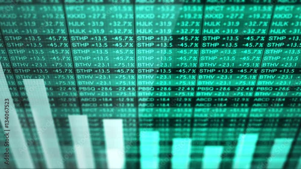 Stock Exchange Graph Growing in Ominous Blue Wall Street Environment Stock Exchange Graph Growing in Ominous Blue Wall Street Environment