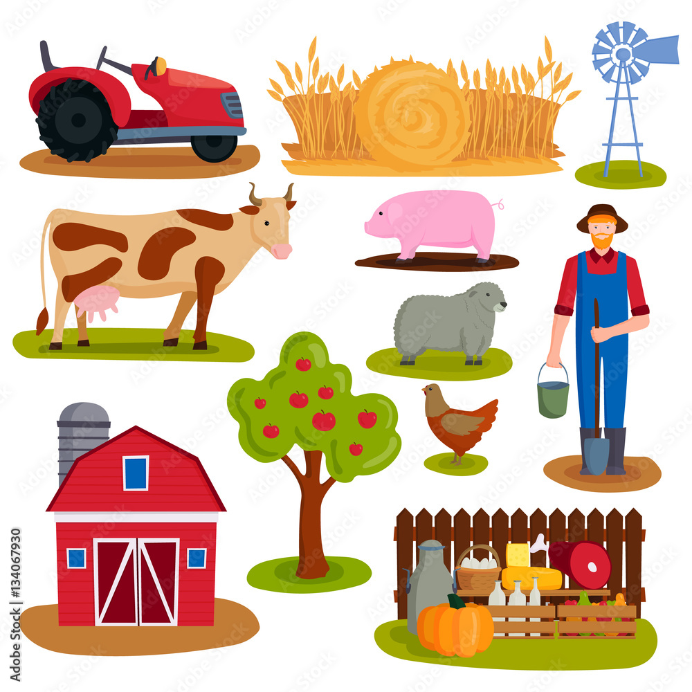 Farm icon vector illustration.