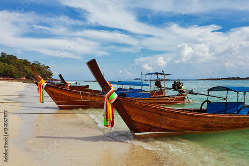 Boats in the tropical sea