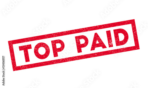 Top Paid rubber stamp. Grunge design with dust scratches. Effects can be easily removed for a clean, crisp look. Color is easily changed.