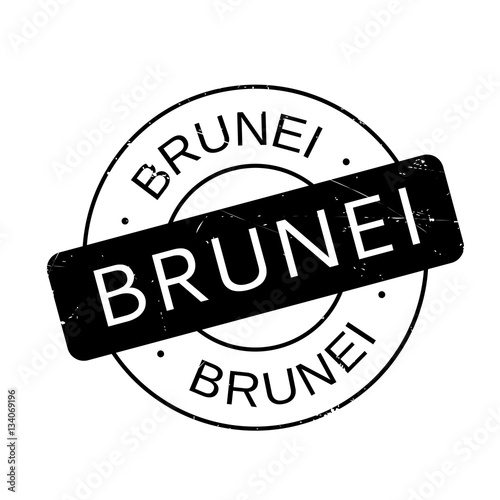 Brunei rubber stamp. Grunge design with dust scratches. Effects can be easily removed for a clean, crisp look. Color is easily changed.