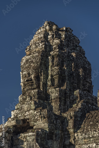 Angkor Wat temple in hot sunny morning