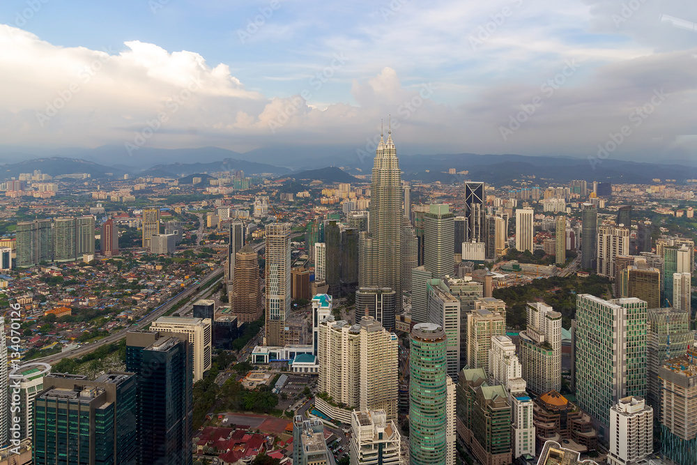 Kuala Lumpur Modern City Aerial View