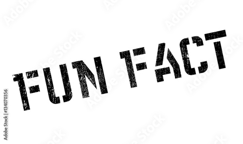 Fun Fact rubber stamp. Grunge design with dust scratches. Effects can be easily removed for a clean, crisp look. Color is easily changed.