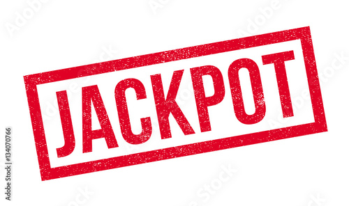 Jackpot rubber stamp. Grunge design with dust scratches. Effects can be easily removed for a clean, crisp look. Color is easily changed.