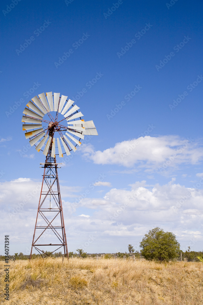 Windmill in Outback Queensland, Australia Windmill in Outback Queensland, Australia