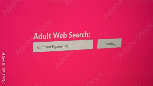 Looking for a Girlfriend Experience service using Adult Internet Search Engine, users fills out the form and hits the search button photo