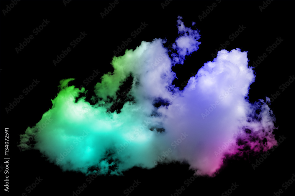 colorful cloud on the black background