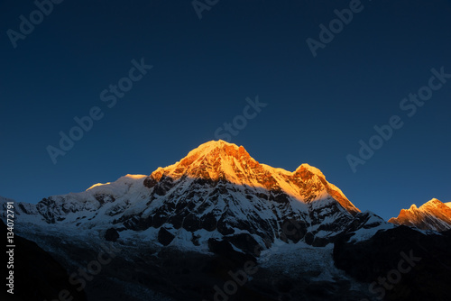 Annapurna I (8,091m) at sunrise from Annapurna base camp ,Nepal. photo