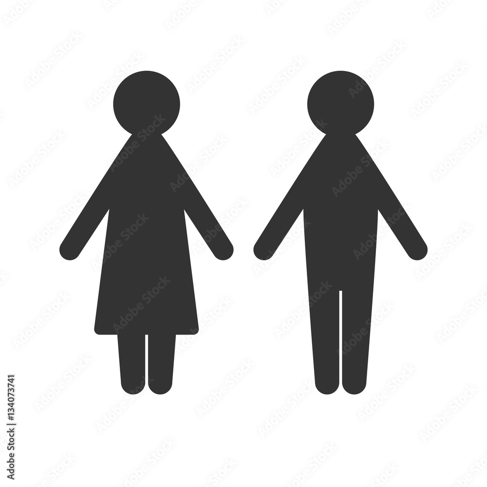 Man and woman icon for web site design, logo, app Man and woman icon for web site design, logo, app