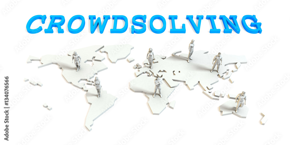 Obraz premium Crowdsolving Global Business