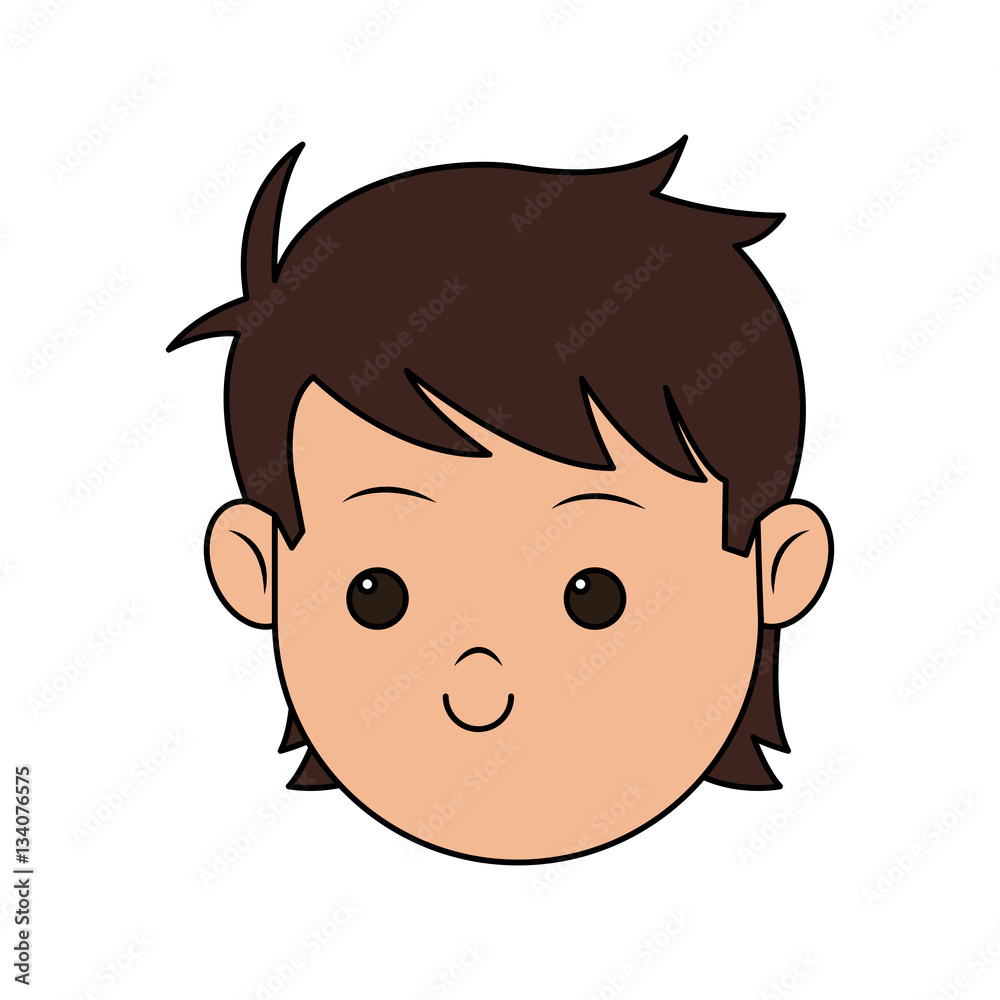 happy boy face cartoon icon over white background. colorful design. vector illustration happy boy face cartoon icon over white background. colorful design. vector illustration