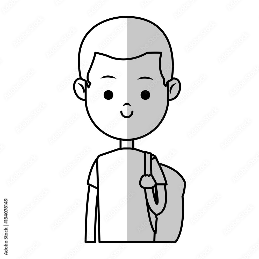 happy boy cartoon icon over white background. vector illustration happy boy cartoon icon over white background. vector illustration