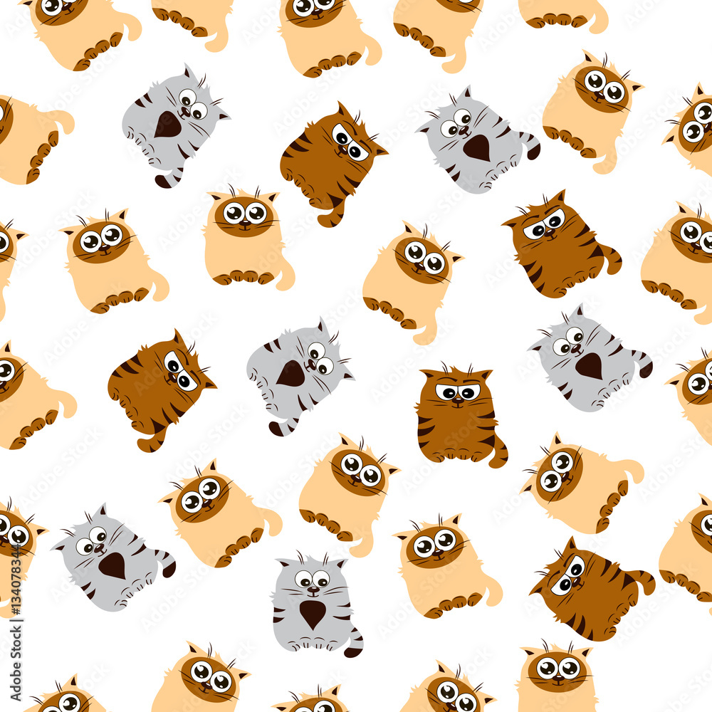 Fototapeta premium illustration of a Cute cat