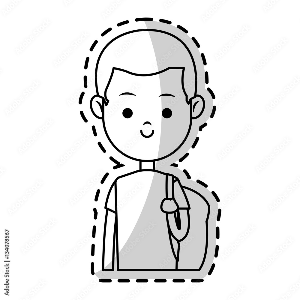 boy cartoon icon over white background. vector illustration boy cartoon icon over white background. vector illustration