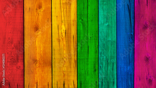 Rainbow colored planks