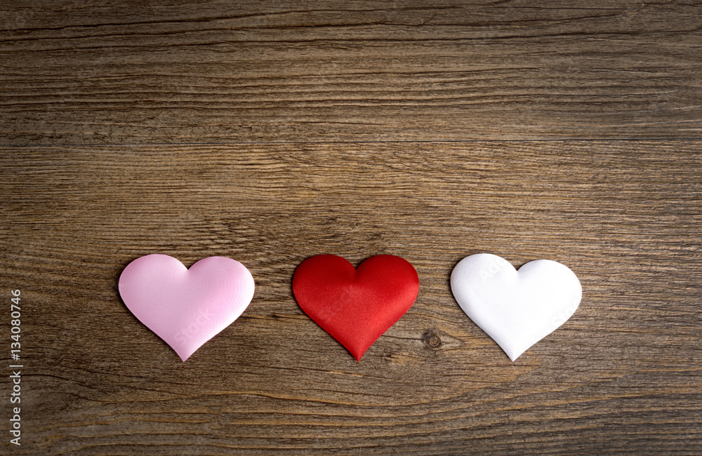 Heart pattern, A lot of hearts. Hearts on the wooden background Heart pattern, A lot of hearts. Hearts on the wooden background