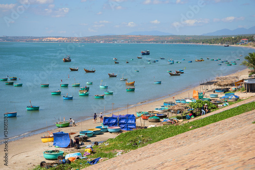 Fototapeta Naklejka Na Ścianę i Meble -  View of the Fishing harbor of the village of Muyne. Fantyet's vicinities, Vietnam