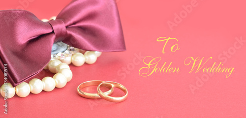 Postkarte zur goldene Hochzeit
