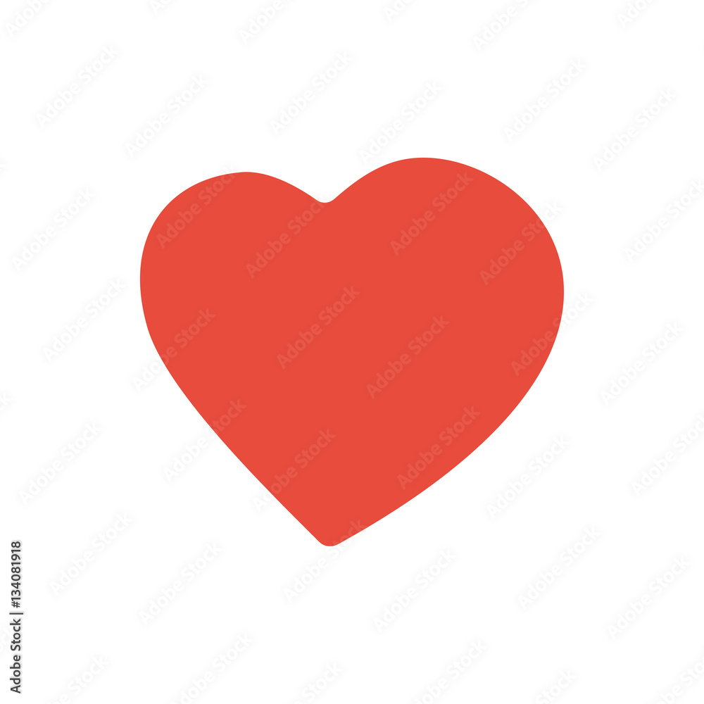 red heart valentine day icon.