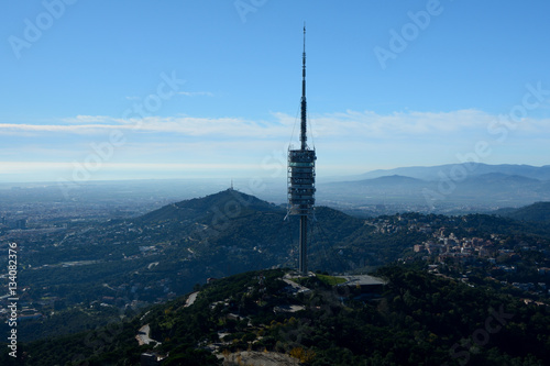 Torre de Collserola tower in Barcelona in Spain.