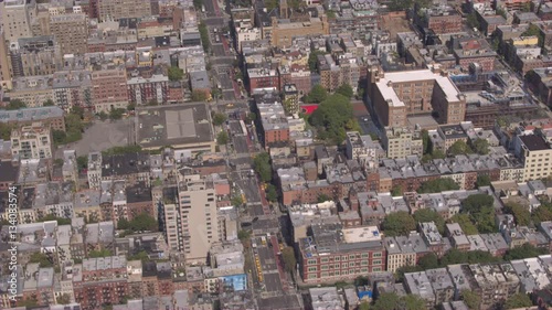 AERIAL: East Village neighborhood in the New York City borough of Manhattan photo