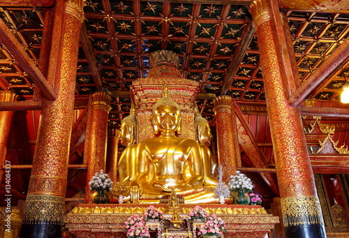 The ancient interior at Wat Phumin in Nan province, Thailand.