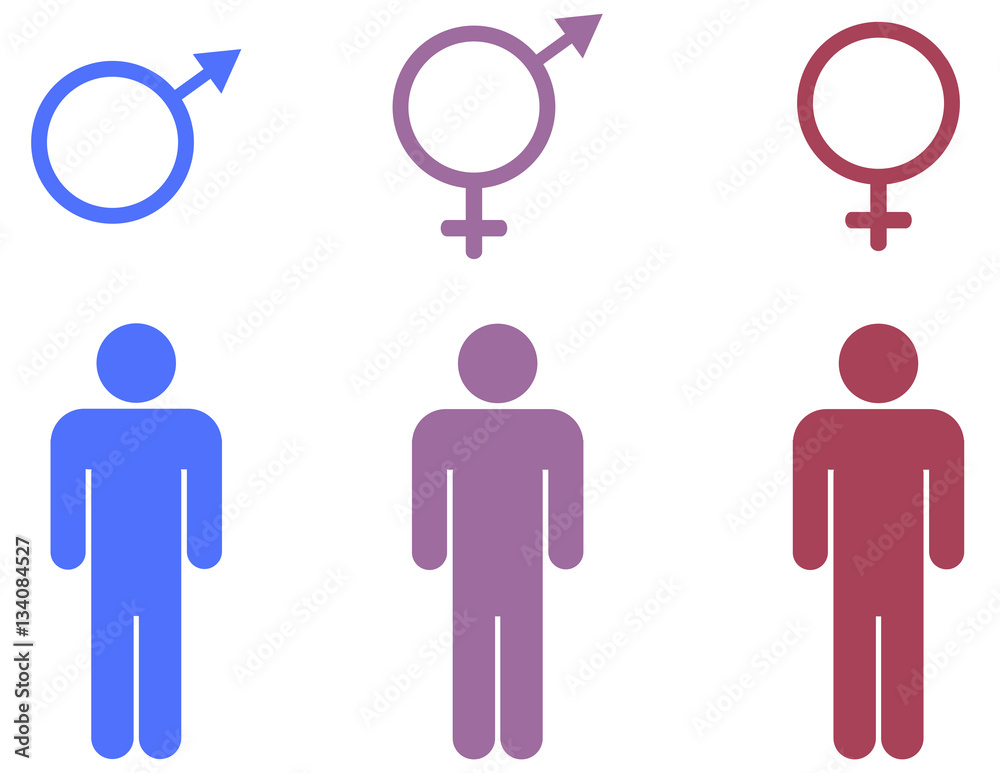 Gender symbols set Gender symbols set