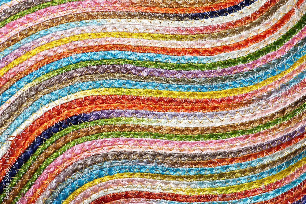 Colorful woven sisal wool rug taxtures & background