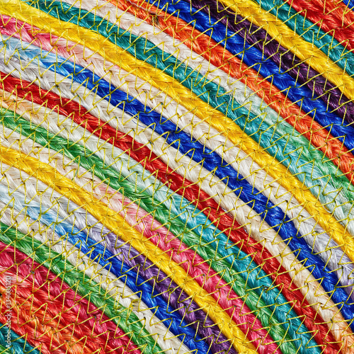 Colorful woven sisal wool rug taxtures & background