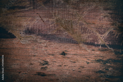 Texture background old dark brown wood.