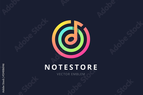 Music note store emblem.