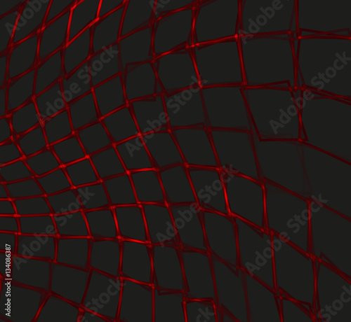 Abstract background with curved red squares.vector