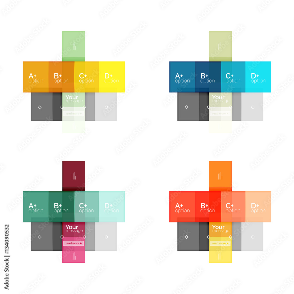 Vector color stripes infographics templates