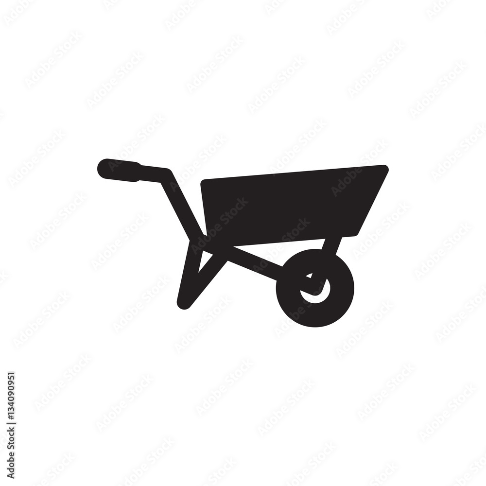 wheel barrow icon illustration wheel barrow icon illustration