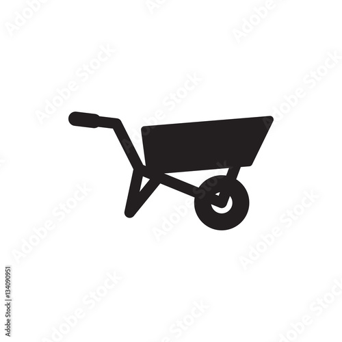 wheel barrow icon illustration