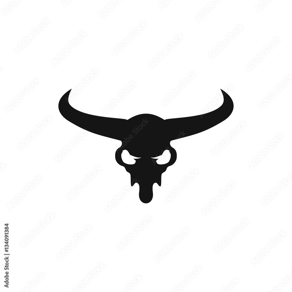 bull skull icon illustration bull skull icon illustration