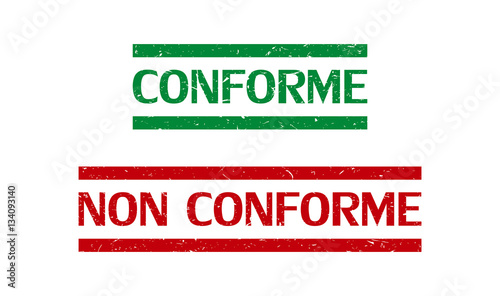 Tampon conforme / non conforme.