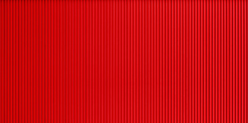 Red corrugated metal wall texture