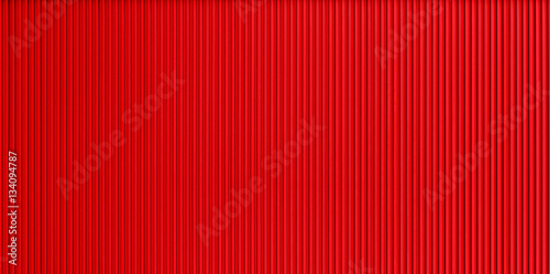 Red corrugated metal wall texture photo