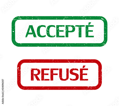 Tampon accepté / refusé.
