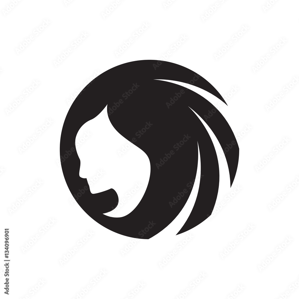 woman hairstyle icon illustration woman hairstyle icon illustration